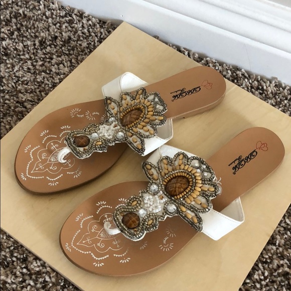DBDKfashion Shoes - Rhinestone flip flops thong sandals
